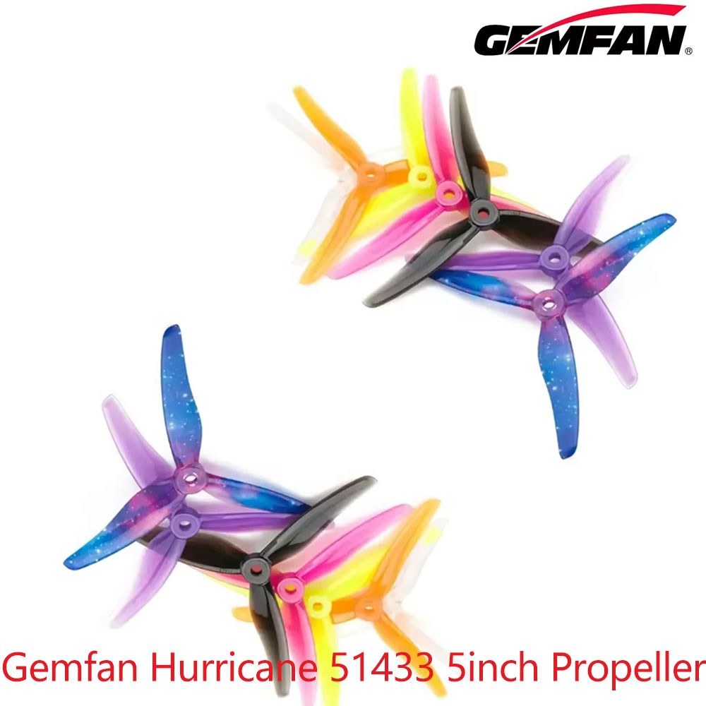 Drone Propeller - 12ペア Gemfan Hurricane 51433 5インチ 5.1X3.5X3