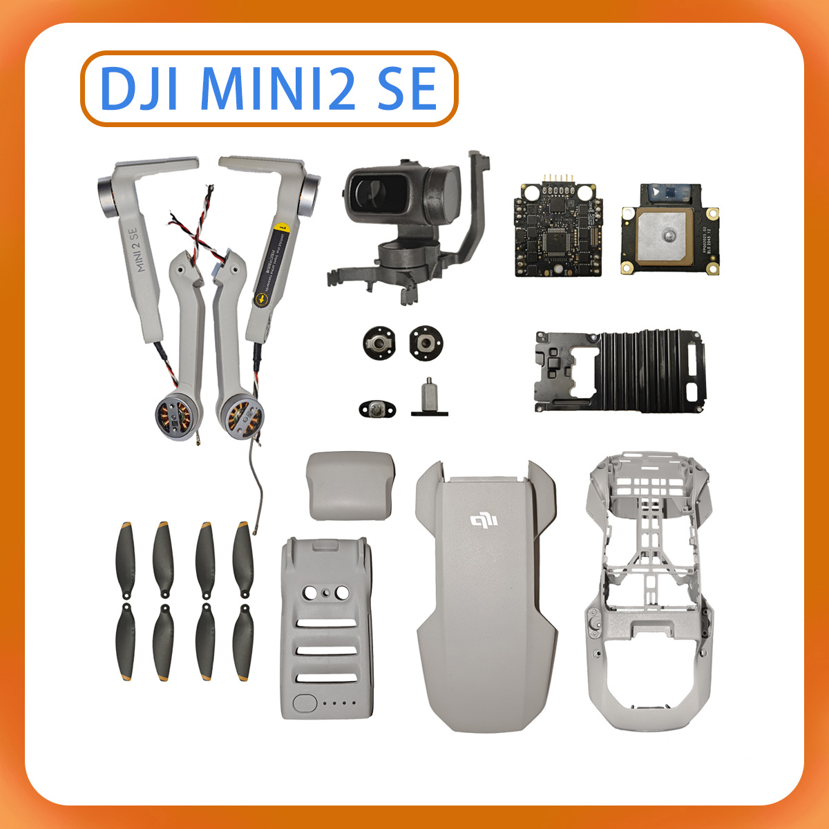 Drone Arm - DJI オリジナル Mavic Mini 2SE 修理部品、ジンバルモーター、アーム、アームシェル、ヨーモーター、GPS