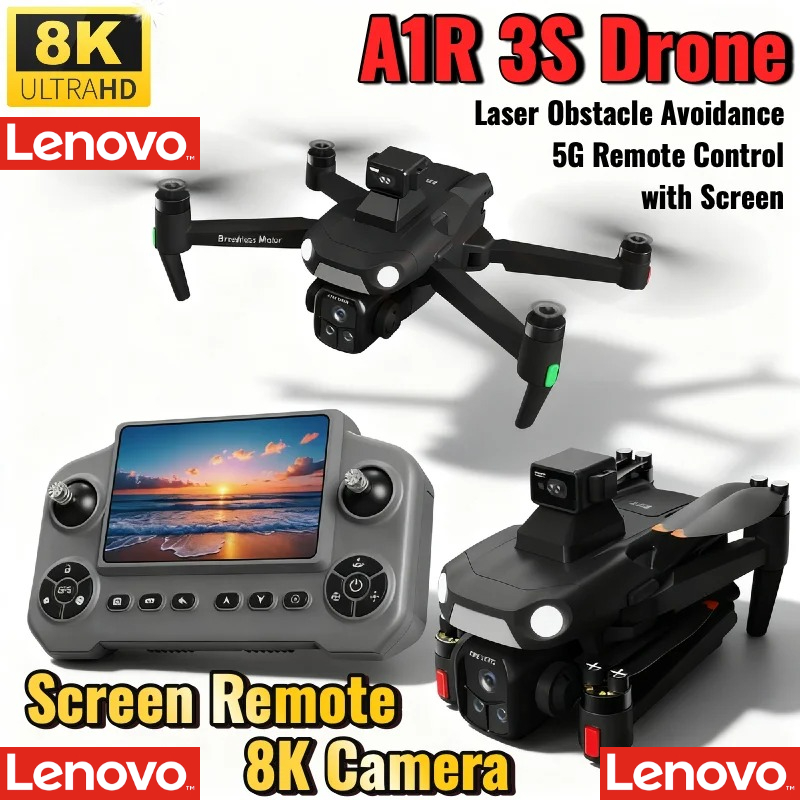 Drone Gps Mount - Lenovo A1R 3S 折りたたみ式ドローン 5Gスクリーンリモコン 8Kカメラ