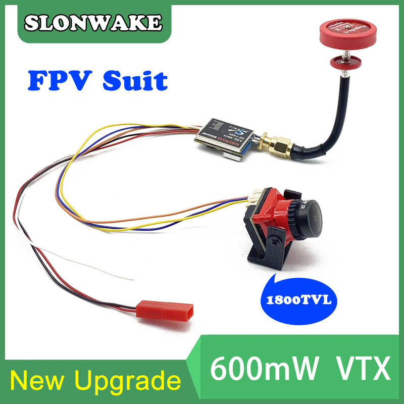 Drone Camera - すぐに使える5.8G 48CH 600mWビデオ送信機とCmos 1800TVLミニFPVカメラ2.1mmレンズ調整可能 RC FPVレーシングドローン用