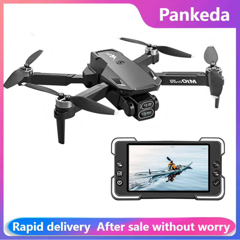 Drone Gimbal - M10カメラドローン、画面付きリモコン、デュアルカメラ、オプティカルフローポジショニング、2.4G RCクアッドコプター、ワンボタン離陸ドローン