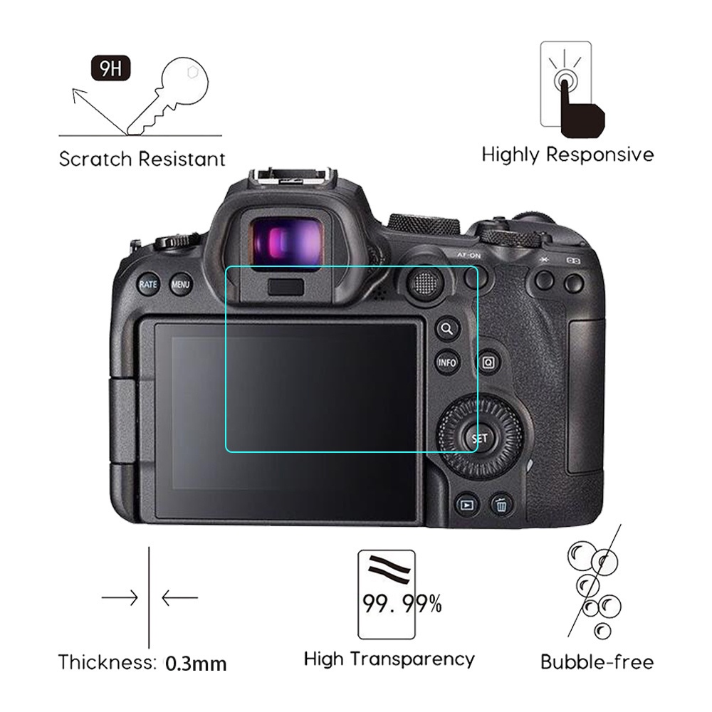 カメラガラス保護フィルム キヤノン EOS R7 R8 R9 - Canon Camera Eos R8 のレビューと価格